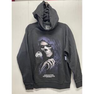 Darc Sport Wolves Club Size Small Hoodie Charcoal Skull New With Tags WOLVES